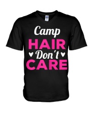 Womens Funny Camping Music Festival Camp H V-Neck T-Shirt tile