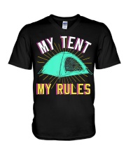 Camper Camp Tent V-Neck T-Shirt tile