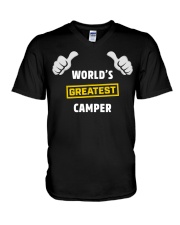 World's Greatest Camper Funny Cam V-Neck T-Shirt tile