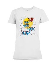 Santa-Claus-Riding-Shark-Christmas Premium Fit Ladies Tee thumbnail
