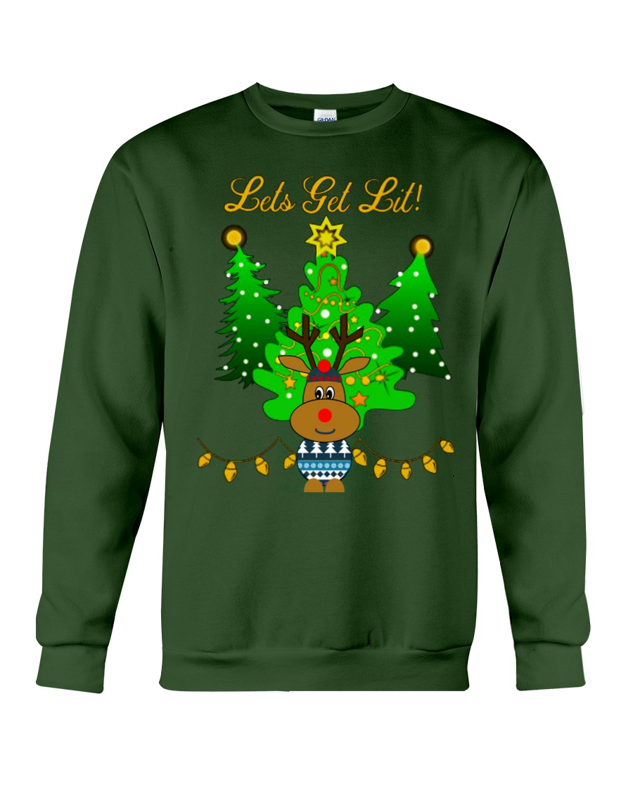 Reindeer Christmas Shirt Crewneck Sweatshirt