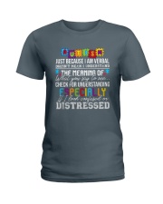 Autism Just Because I Am Verbal Ladies T-Shirt thumbnail