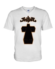 justice cross album cover shirt V-Neck T-Shirt tile