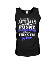 im actually not funny Unisex Tank tile