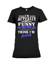 im actually not funny Premium Fit Ladies Tee tile