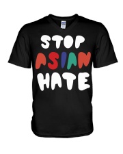 stop asian hate merch V-Neck T-Shirt tile