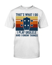 I Play Ukulele Classic T-Shirt front