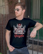 Grandparents Granpa Not Retired Classic T-Shirt lifestyle-mens-crewneck-front-2