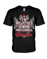 Grandparents Granpa Not Retired V-Neck T-Shirt thumbnail