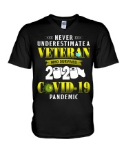 Never Underestimate A Veteran shirt V-Neck T-Shirt thumbnail