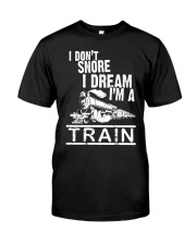 I Don't Snore I Dream I'm A Train Premium Fit Mens Tee thumbnail