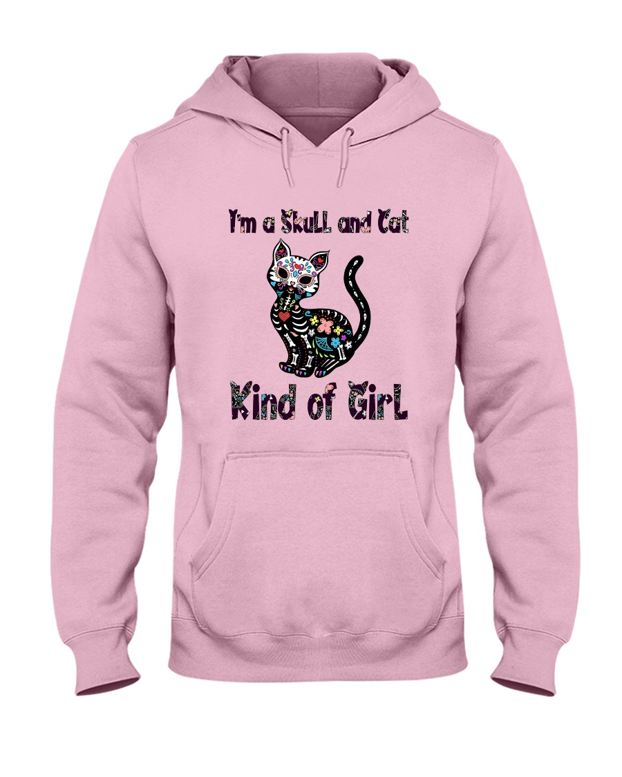 Skull And Cat Hooded Sweatshirt