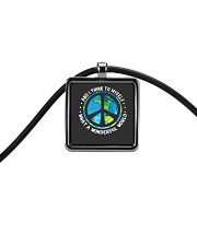 Myself What A Wonderful World Cord Rectangle Necklace thumbnail