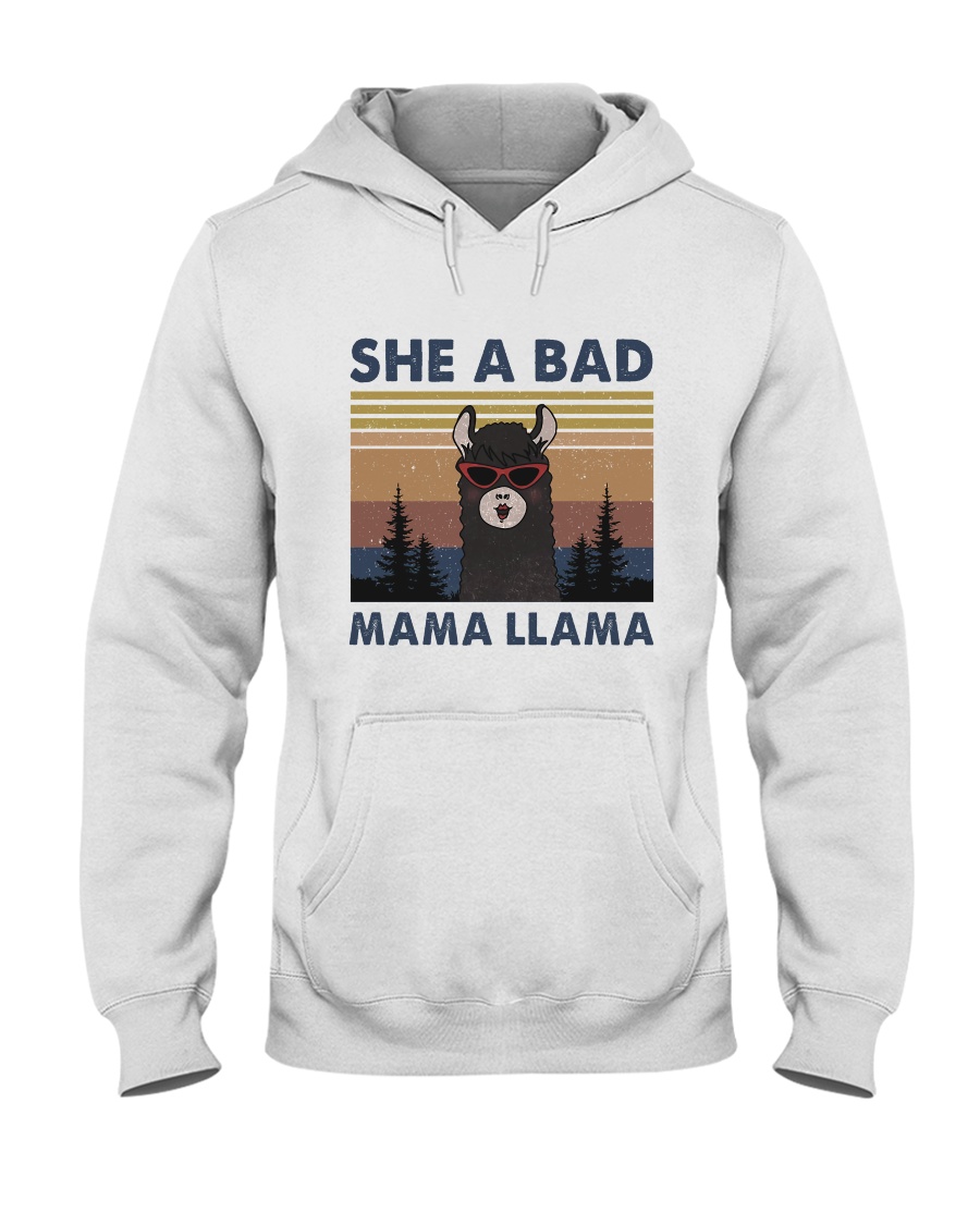 She A Bad Mama Llama Hooded Sweatshirt