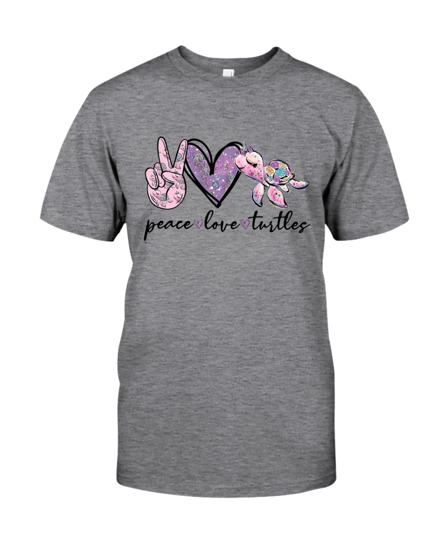Peace Love Turtles Classic T-Shirt