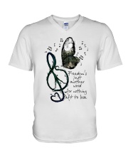 Freedom Is Just Another World V-Neck T-Shirt thumbnail