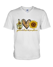 Peace Love Sunshine V-Neck T-Shirt thumbnail