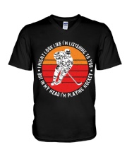 In My Head I Am Playing Hokey V-Neck T-Shirt thumbnail