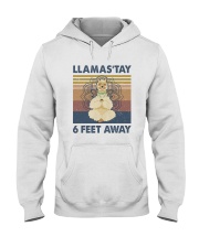 LLamastay 6 Feet Away Hooded Sweatshirt front