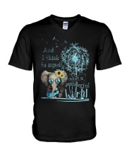 Myself What A Wonderful World V-Neck T-Shirt thumbnail