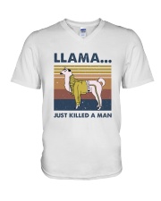 Llama Just Killed Aman V-Neck T-Shirt thumbnail