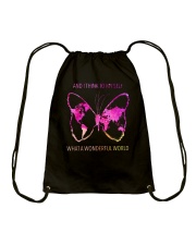 Myself What A Wonderful World 3 Drawstring Bag thumbnail
