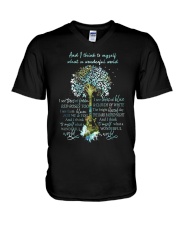 Myself What A Wonderful World V-Neck T-Shirt thumbnail