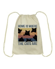 Where The Cats Are Drawstring Bag thumbnail