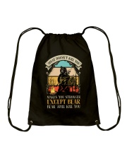 Bear Will Kill You Drawstring Bag thumbnail