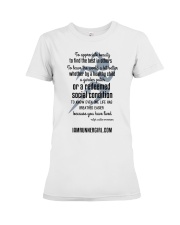 Redeemed Social Condition Logo Front Premium Fit Ladies Tee thumbnail