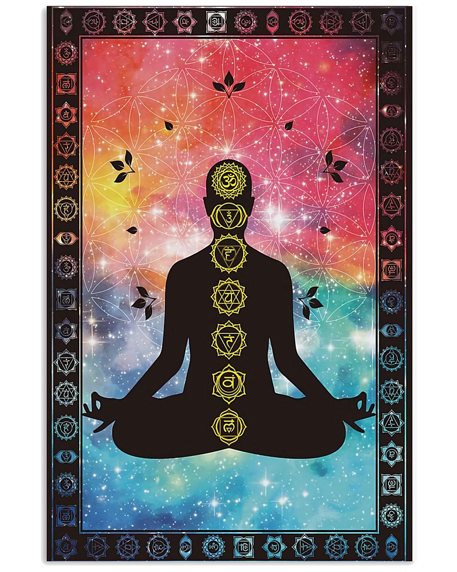 Seven Chakra Yoga Meditation 16x24 Poster