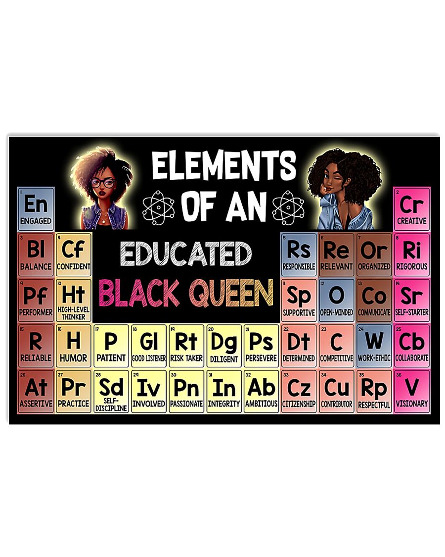 Elements Of An Educated Black Queen 36x24 Poster