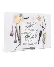 Barber poster Gallery Wrapped Canvas Prints tile