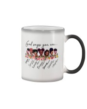God Says You Are Black Women Color Changing Mug tile