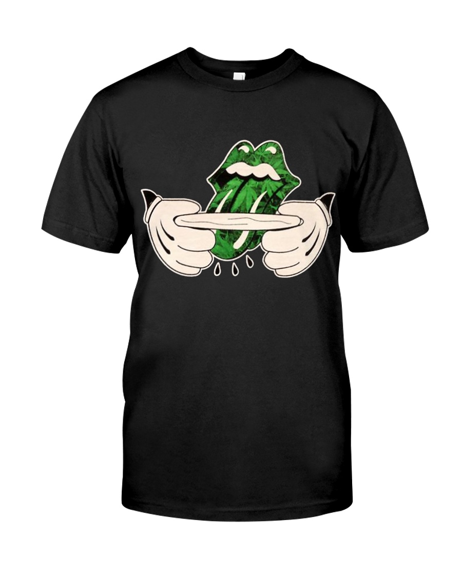 Green Lips Weed Classic T-Shirt
