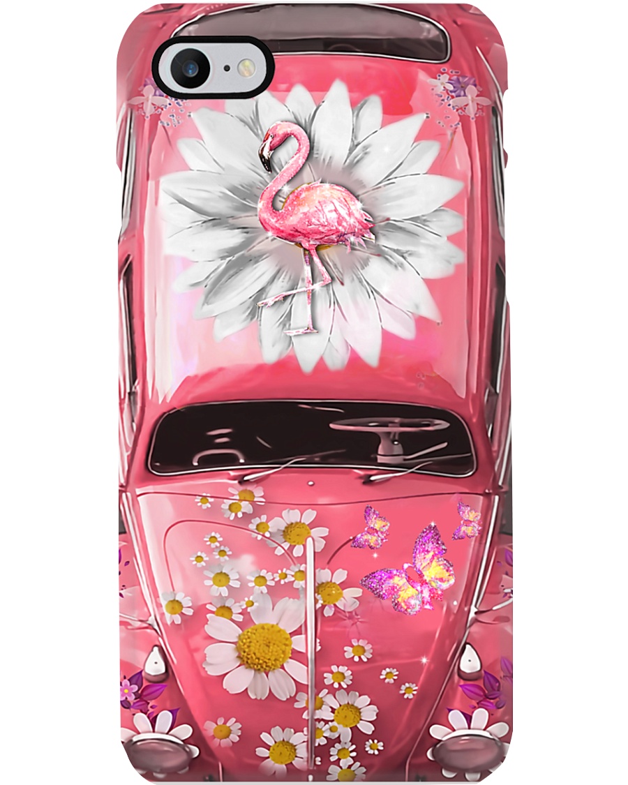 Flamingo Vw Bug Phone Case