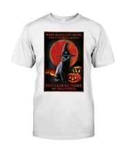 Witch Cat Halloween Classic T-Shirt thumbnail
