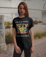 A Girl And Her Animals Living Life In Peace Classic T-Shirt apparel-classic-tshirt-lifestyle-18
