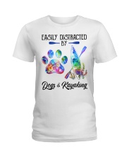 Easily Distracted By Dogs Ladies T-Shirt tile
