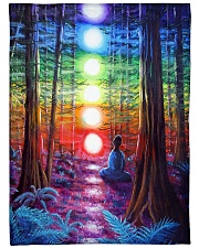 Meditation In The Woods Large Fleece Blanket - 60" x 80" thumbnail