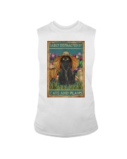 Easily Distracted By Cats And Garden Sleeveless Tee thumbnail