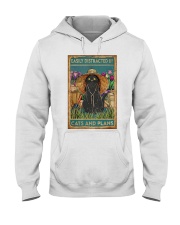 Easily Distracted By Cats And Garden Hooded Sweatshirt thumbnail