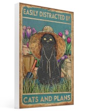 Easily Distracted By Cats And Garden 16x24 Gallery Wrapped Canvas Prints thumbnail