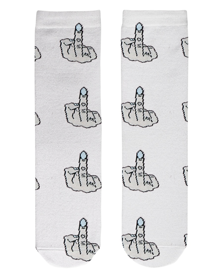 Chaussettes doigt d'honneur Crew Length Socks