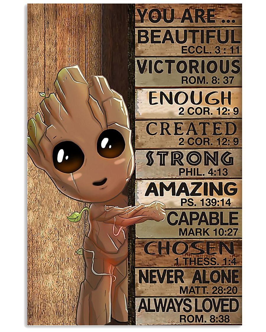 Poster Baby groot You are beautiful victorious 11x17 Poster