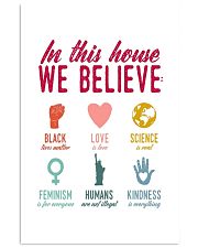 In this house we believe black love science poster 11x17 Poster front