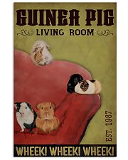 Guinea pig living room wheek wheek wheek poster 11x17 Poster front
