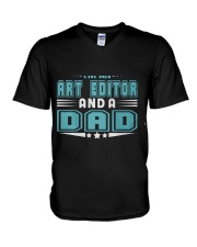 Art Editor Job And Dad T Shirts V-Neck T-Shirt thumbnail