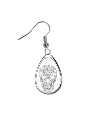 Cats skull - JY Teardrop Earrings thumbnail