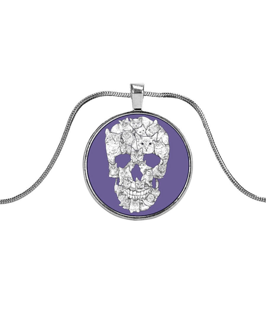 Cats skull - JY Metallic Circle Necklace